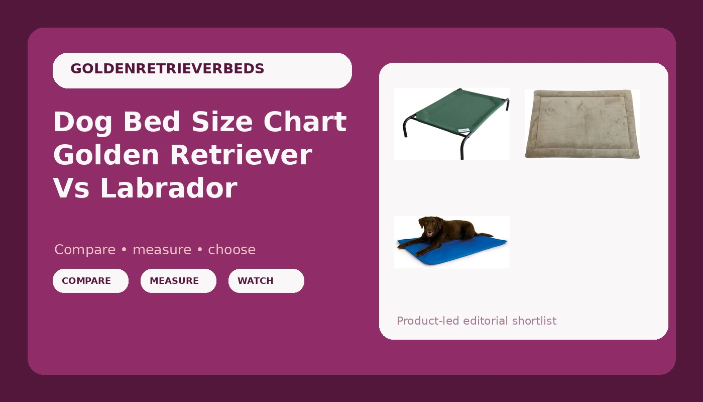 Dog Bed Size Chart Golden Retriever Vs Labrador - GoldenRetrieverBeds review with measurements and honest opinion