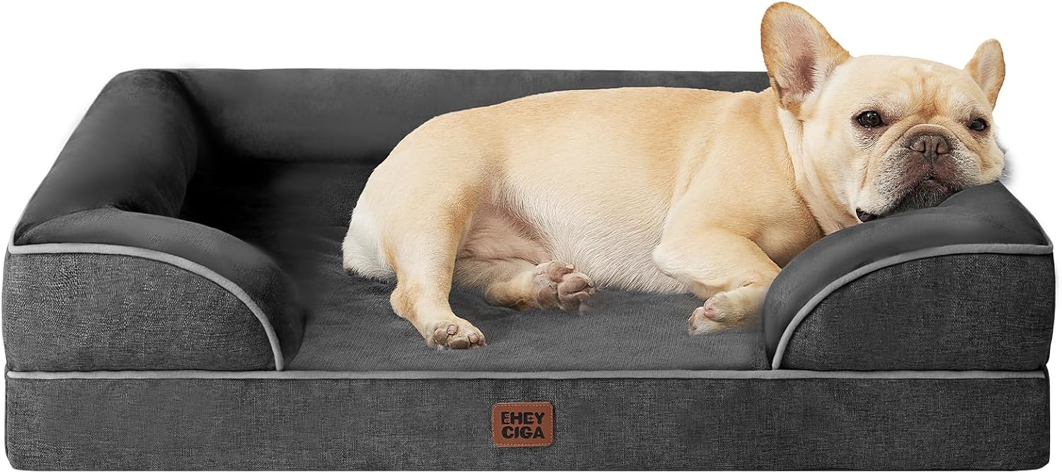 EHEYCIGA Orthopedic Dog Bed Medium Size Dog, Waterproof Washable Pet Beds