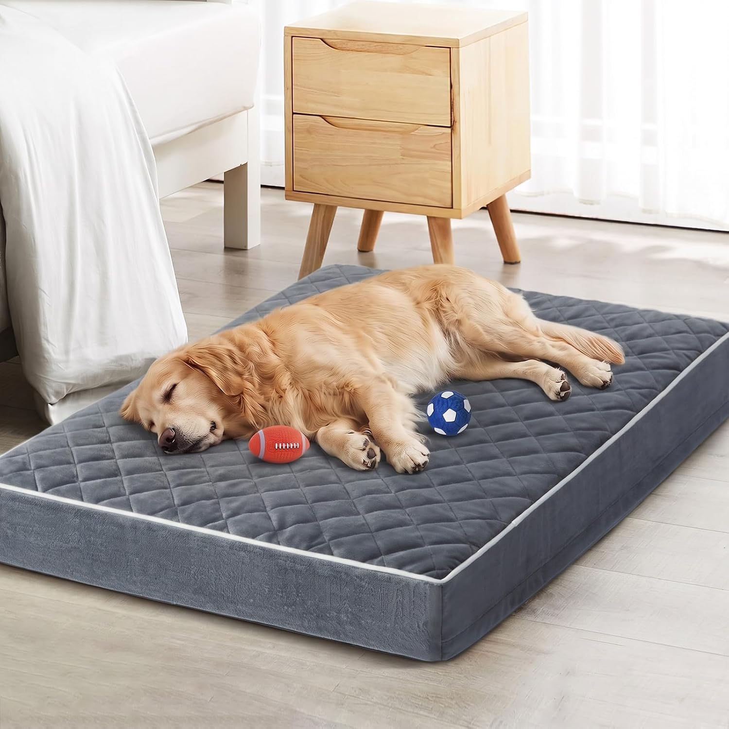 WNPETHOME Orthopedic XXL Dog Beds for Large Senior Dog Bed Comfy Sleeping