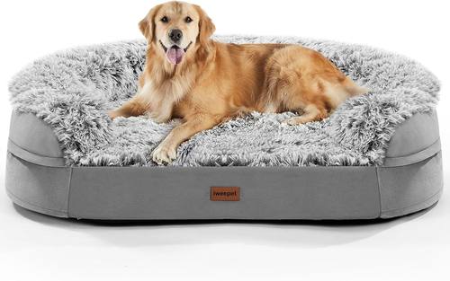 iweepet Fluffy Calming Orthopedic Dog Bed