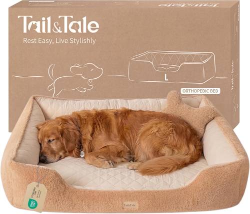 Cooling Orthopedic Dog Bed for Large Dogs, Memory Foam, Washable Cover