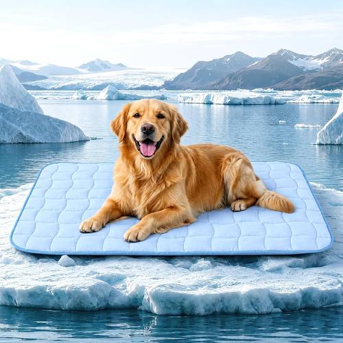 JOLLYVOGUE Cooling Mat for Dogs, X-Large Dog Cooling Pad, 44"x32", Blue